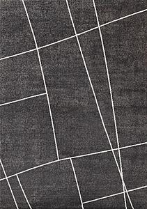 Mae Grey White Organic Line Design Rug by Kalora