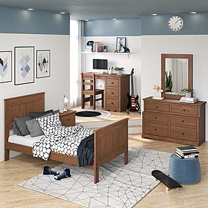 Classic Style Panel Bed by Pine Crafter Furniture
