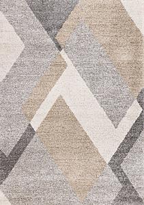 Marquis Grey White Beige Abstract Geometric Rug by Kalora