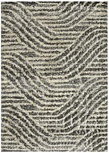 Merino Charcoal Waves Area Rug by KAS Rugs