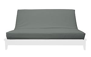 Ibiza Federal Grey Suede Texture Futon Cover by Prestige