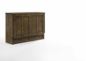 Express Wildwood Brown Queen Murphy Cabinet Bed by Night & Day Furniture
