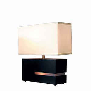 Zen 19" Table Lamp w/Nightlight - Espresso Wood by Nova of California
