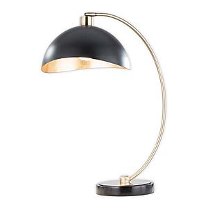 Luna Bella 27" Table Lamp - Weathered Brass & Matte Black/Gold-Leaf Shade by Nova of California