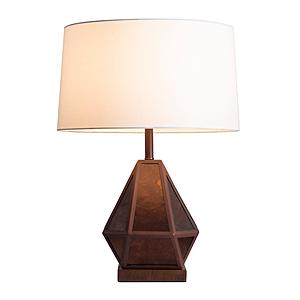 Artifact 22" Natural Mica Table Lamp w/Nightlight - Gunmetal & Charcoal Gray by Nova of California