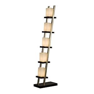 Escalier 61" Floor Lamp - Espresso & Brushed Nickel by Nova of California