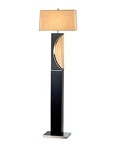 Half Moon Floor Lamp w/Nightlight - Dark Brown by Nova of California