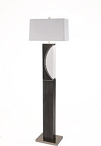 Half Moon Floor Lamp w/Nightlight - Charcoal Gray by Nova of California