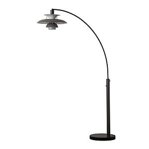 Palm Springs 83" 1 Light Arc Floor Lamp - Gunmetal & Gray Tonal Shades by Nova of California