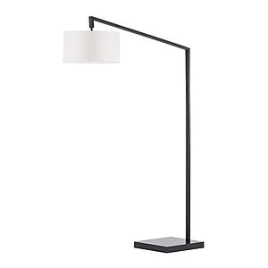 Stretch Chairside 75" Arc Floor Lamp - Matte Black & Step Switch by Nova of California