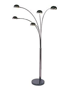 Mushroom 5 Light Arc Floor Lamp - Black Nickel by Nova of California