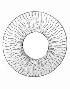 Sunburst 36" Round Wall Mirror - Set of 2, Brushed Nickel by Nova of California