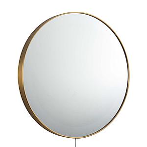 Carnival 36" Round LED Infinity Wall Mirror - Brushed Brass by Nova of California