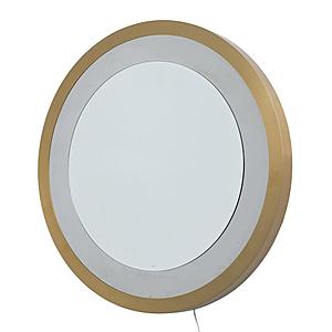 Starfall Vanishing Infinity LED Round Wall Mirror - Brass by Nova of California