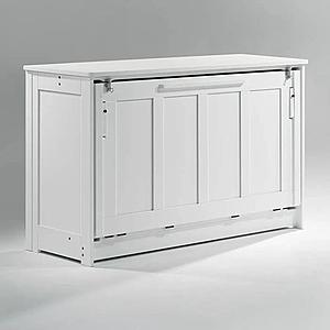 Orion White Full Murphy Cabinet Bed by Night & Day Furniture