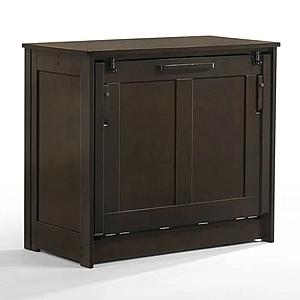 Orion Chocolate Twin Murphy Cabinet Bed by Night & Day Furniture