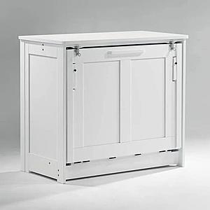 Orion White Twin Murphy Cabinet Bed by Night & Day Furniture