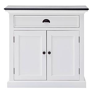 Halifax Contrast Small Buffet, Classic White & Black by Novasolo