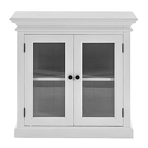 Halifax Display Buffet with 2 Glass Doors, Classic White by Novasolo