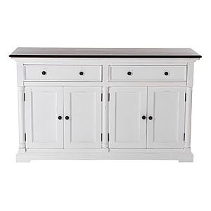 Provence Accent Classic Buffet, White Distress & Deep Brown by Novasolo