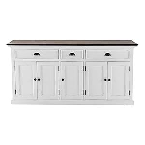 Halifax Accent Buffet in White & Brown by Novasolo