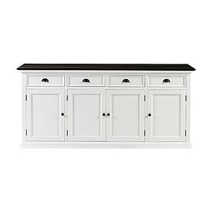 Halifax Contrast Buffet in White & Black by Novasolo
