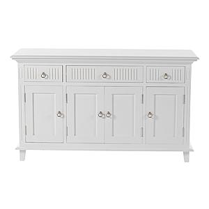 Skansen Buffet w/4 Doors 3 Drawers in White by Novasolo