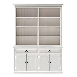 Halifax Hutch Bookcase Unit, Classic White by Novasolo