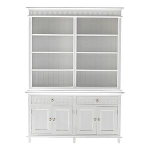Skansen Hutch Bookcase Unit in White by Novasolo