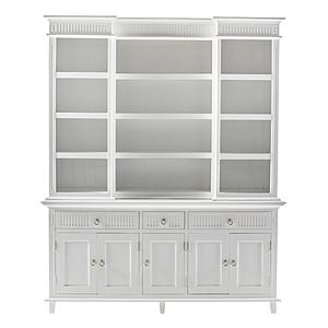 Skansen Kitchen Hutch Cabinet w/5 Doors 3 Drawers in White by Novasolo