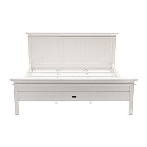 Halifax King Size Bed, Classic White by Novasolo