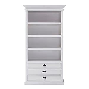 Halifax Bookcase, Classic White by Novasolo