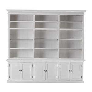 Halifax Triple-Bay Hutch Unit, Classic White by Novasolo