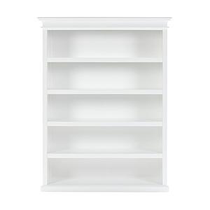 Halifax 59" Bookcase w/5 Shelves in Classic White by Novasolo