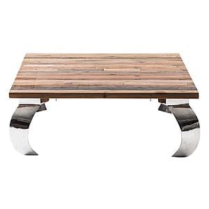 Barca Square Coffee Table, Natural Boat Wood by Novasolo