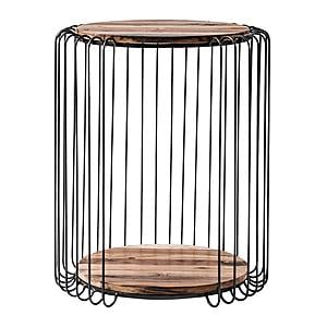 Barca Round Side Table, Natural Boat Wood by Novasolo