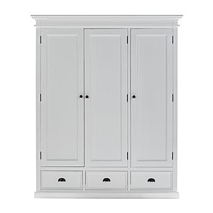 Halifax Wardrobe w/3 Doors in Classic White by Novasolo