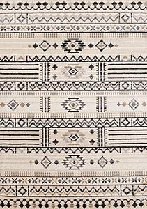 Nala Cream Grey Black Beige Southwestern Pattern Rug by Kalora