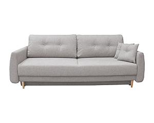 [Floor Sample] Nord Mid-Century Modern Sleeper Sofa Silver with Storage by Prestige Furnishings