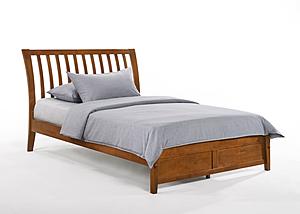 Nutmeg Cherry Platform Bed by Night & Day Furniture