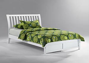 Nutmeg White Platform Bed by Night & Day Furniture