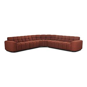 Roman L-Shaped Sectional Rust by Moe's Home Collection