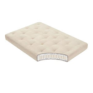 6 Inch Natural Cotton and Latex, Wool Wrap Futon Mattress by Comfort Pure
