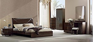B 62 High Gloss Walnut Bedroom Set by Pantek Furniture