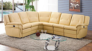 SF 323 Italian Leather Sectional Recliner Sofa Set by Pantek Furniture