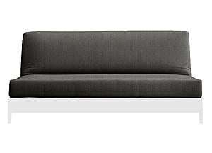 Natural 100% Cotton Dark Graphite Futon Cover by Comfort Pure