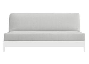 Natural 100% Cotton Light Gray Futon Cover by Comfort Pure