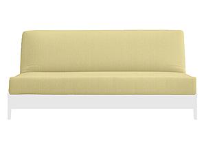 Natural 100% Cotton Pale Yellow Futon Cover by Comfort Pure