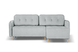 Lauri Sectional Sofa Sleeper (Queen Size) Perfect Light Gray by Prestige Furnishings