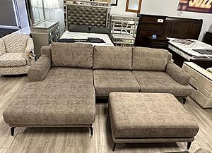 [Floor Sample] Selfoc Module Sectional Sofa w/Ottoman Brown by Prestige Furnishings